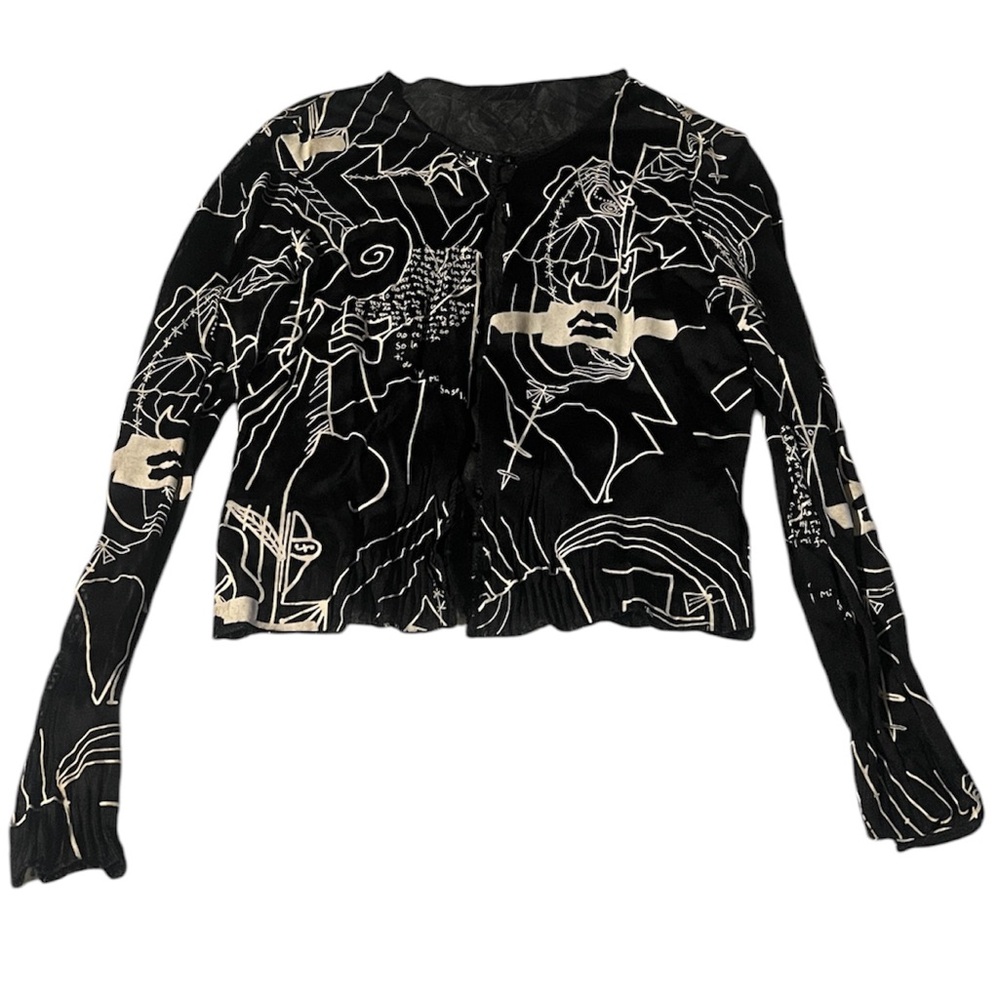 RARE Archival John Galliano SS 2001 Collection Abstract Pattern Jacket Cardigan